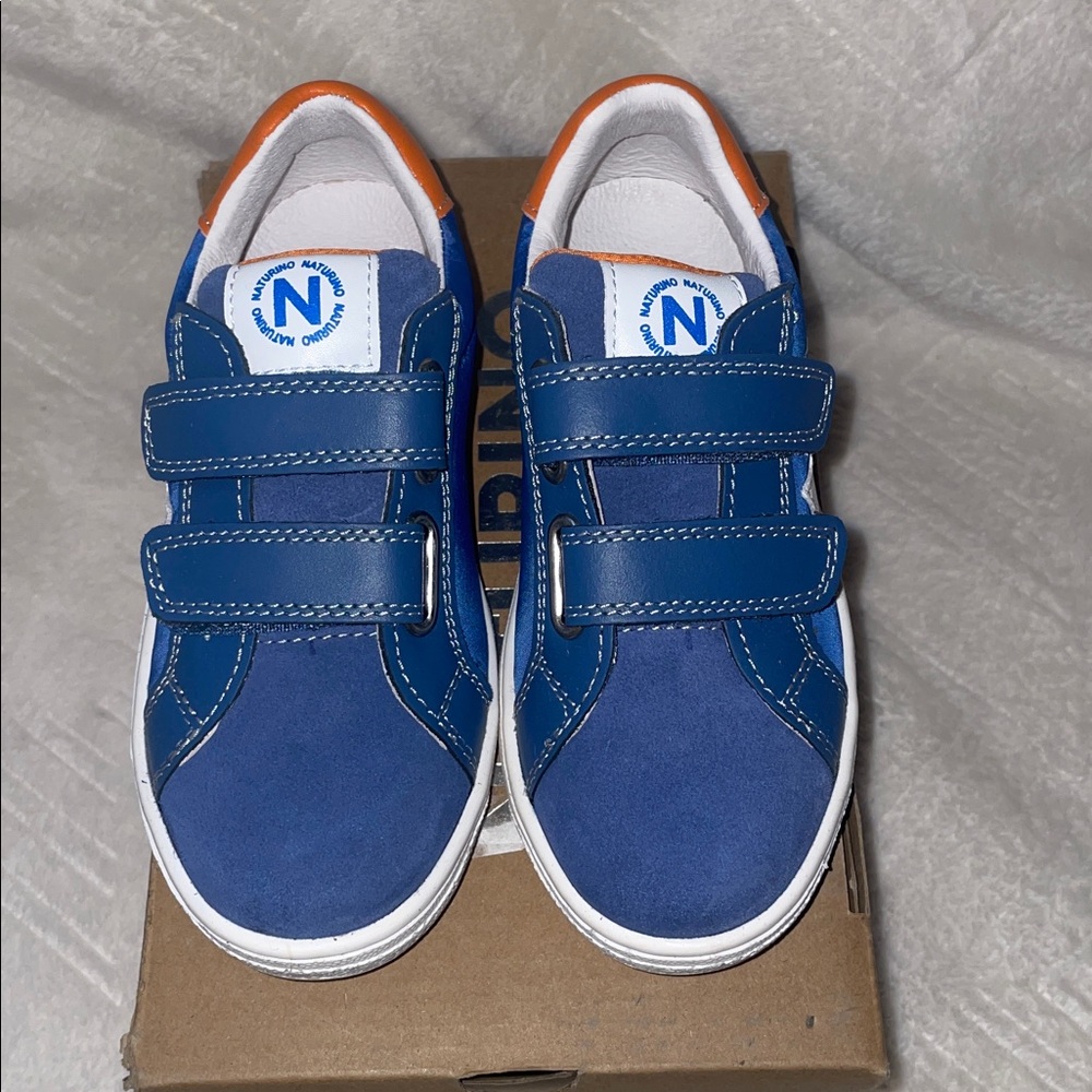 NWT NATURINO PINN Sneaker in Azure-White-Orange - Picture 7 of 13
